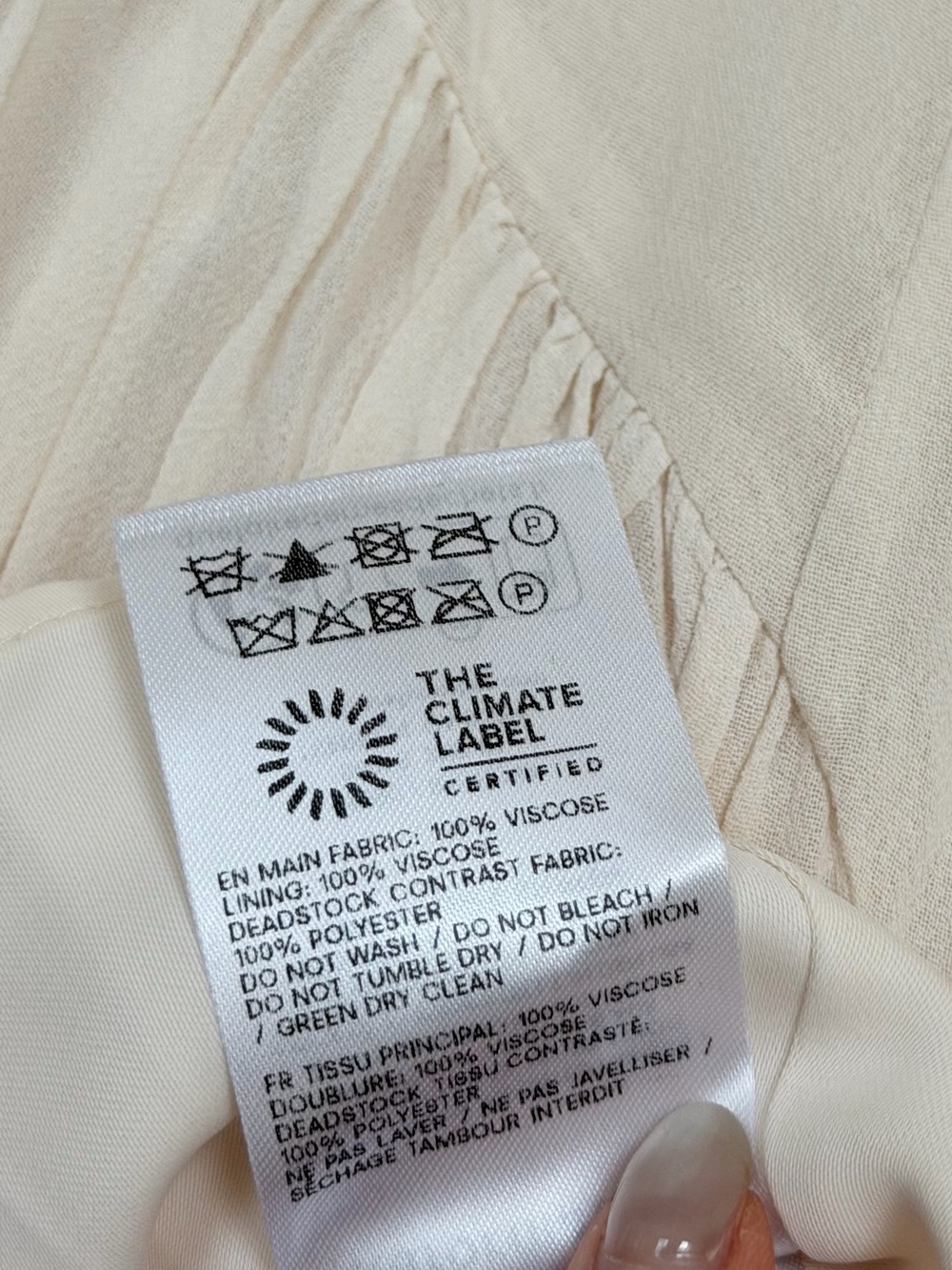 NWT Reformation Maven Dress in Fior Di Latte, sz 0 - Picture 12 of 16